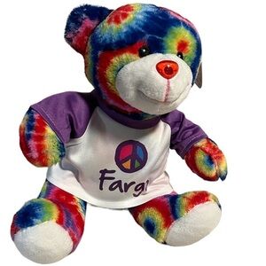 NWT Plushology Tie Die Bear Fargo